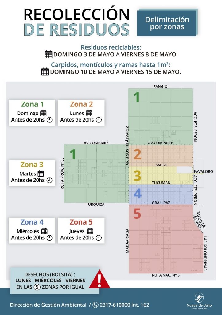 Residuos se recuerdan las zonas para su recolección Cadena Nueve