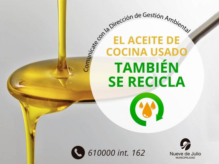 El aceite usado doméstico es reciclado