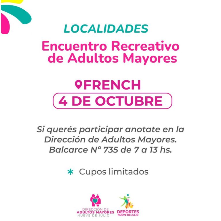 Encuentro Recreativo Para Adultos Mayores En French Cadena Nueve