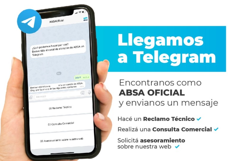 ABSA suma a Telegram como un nuevo canal de atención al usuario