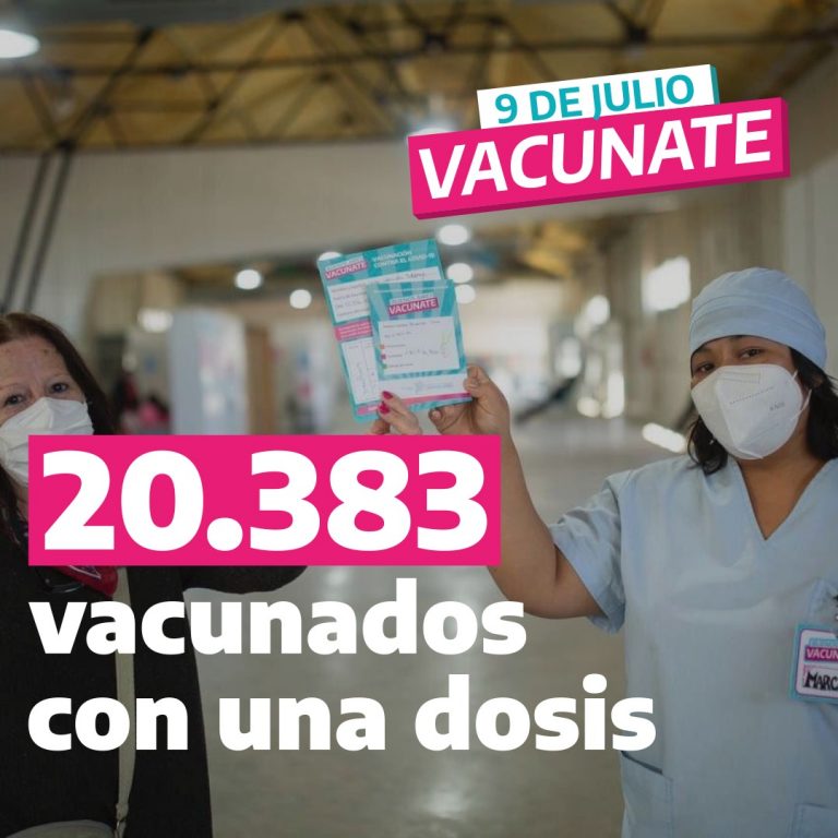 En el distrito de Nueve de Julio se vacunaron con primera dosis 20.383 voluntarios