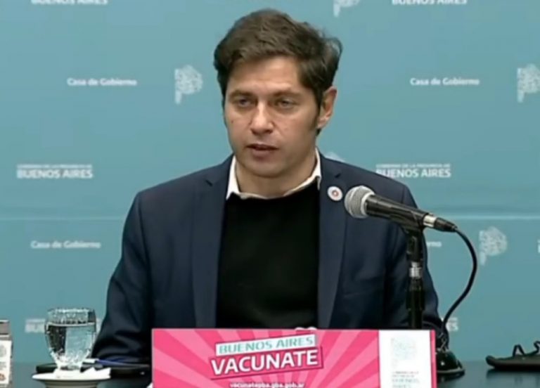 Kicillof: ‘A partir de mañana se podrán vacunar sin suscripción los mayores de 45 años’