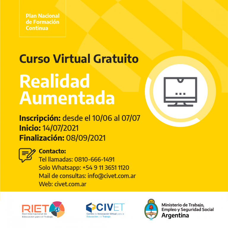 Curso virtual gratuito de realidad aumentada