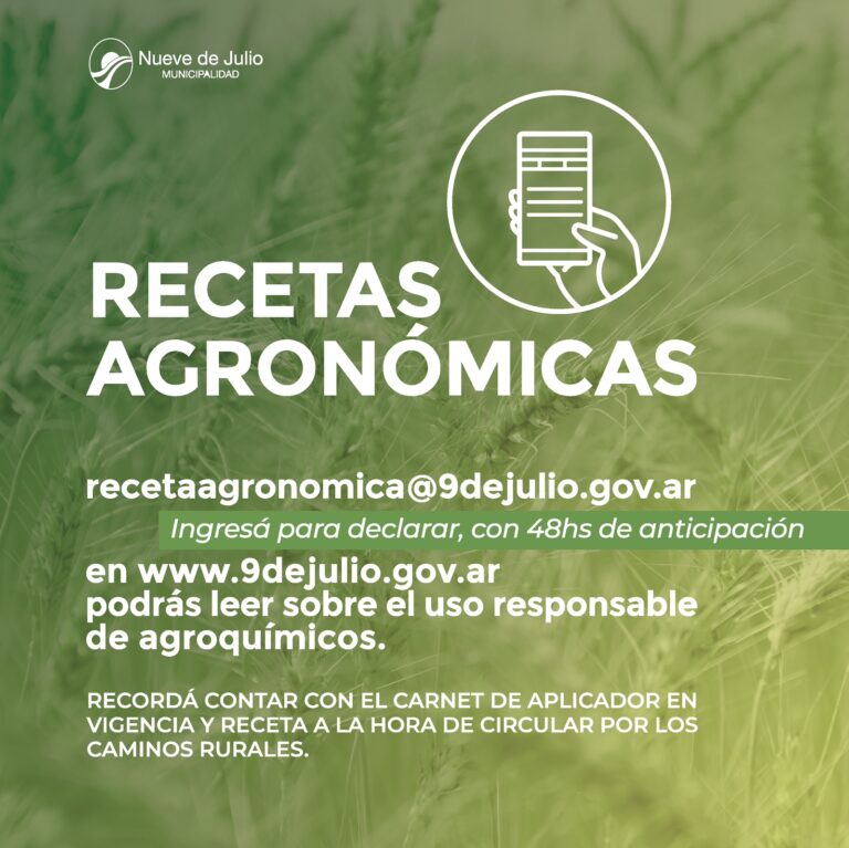 Recetas agronómicas: Se recuerda su obligatoriedad