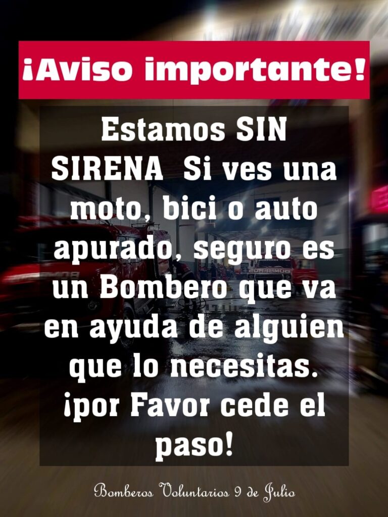 Bomberos Voluntarios alertan a la comunidad que la ‘Sirena no anda’