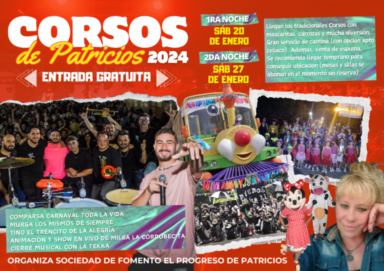 Patricios tendrá su primera noche de Corsos este sábado