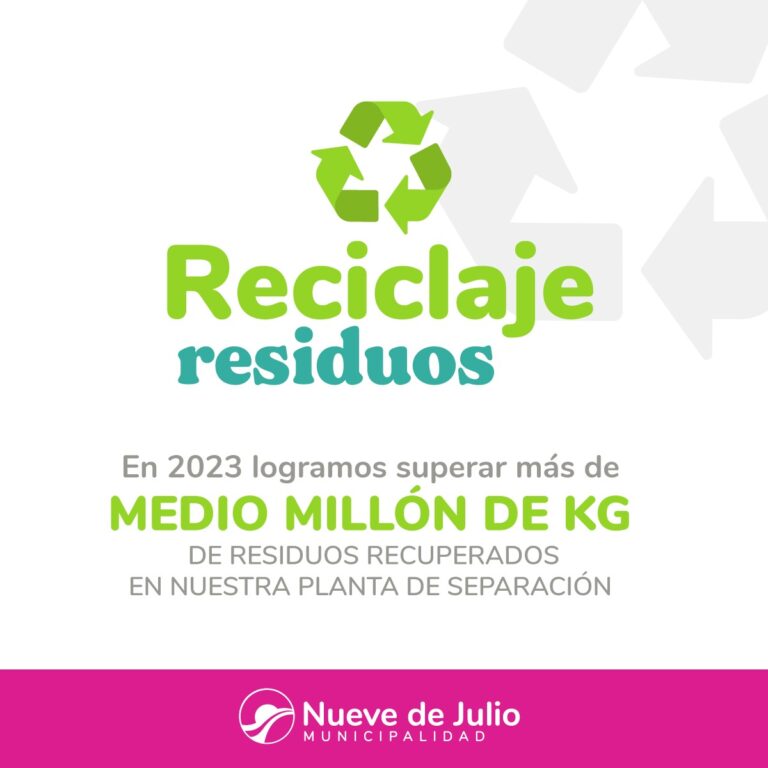 Más de medio millon de residuos fueron reciclados durante el 2023