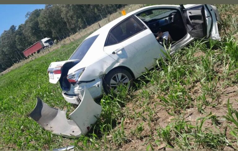 Siniestro vial en Ruta 5 a la altura de Suipacha