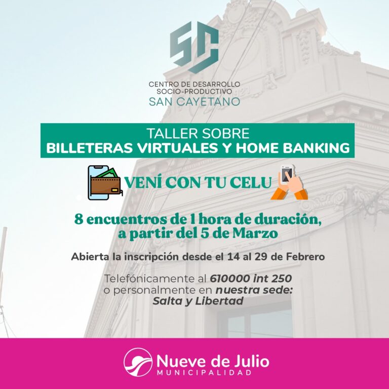 Taller para el uso de Billeteras Virtuales y Home Banking