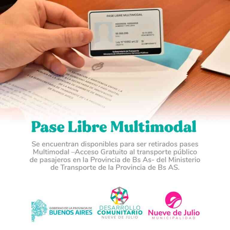 El pase libre multimodal ya está disponible para su retiro