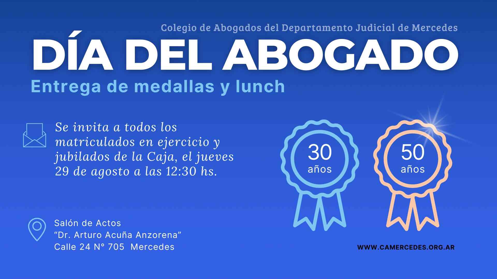 Celebration of Lawyer’s Day in Mercedes: recognition of outstanding careers