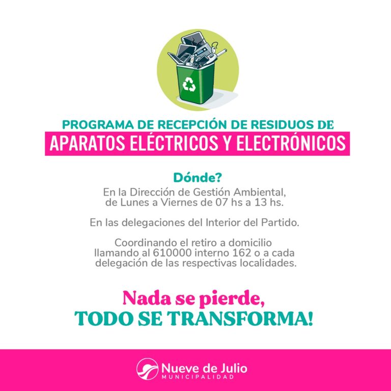 Continúa el programa de reciclaje de aparatos eléctricos y electrónicos