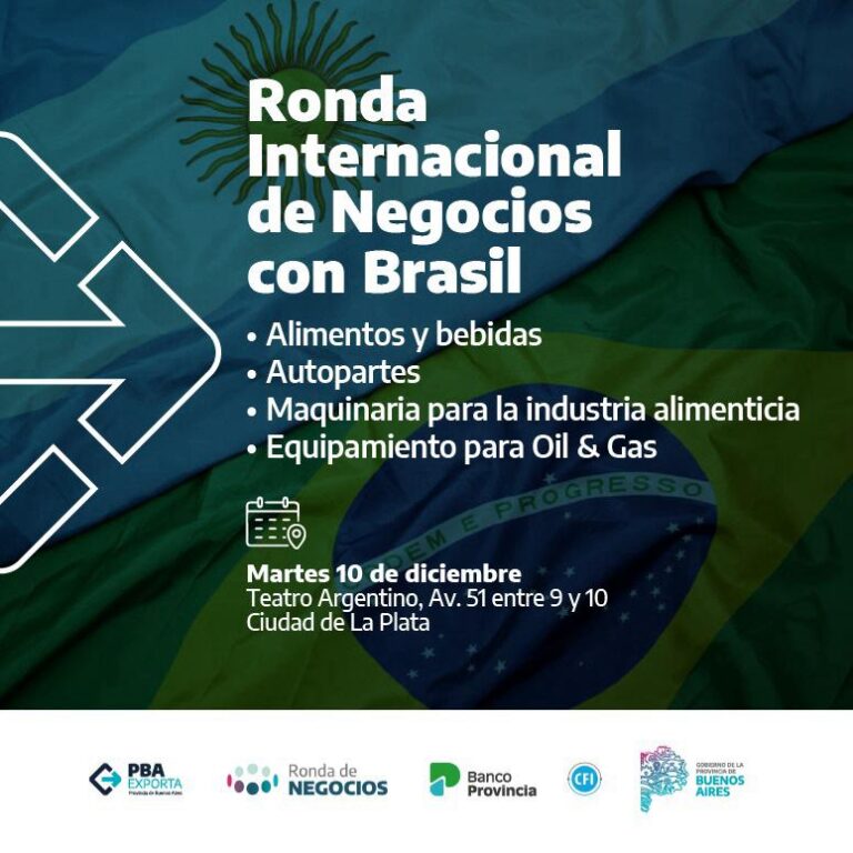 Convocatoria a empresarios: ronda internacional de negocios con Brasil en La Plata